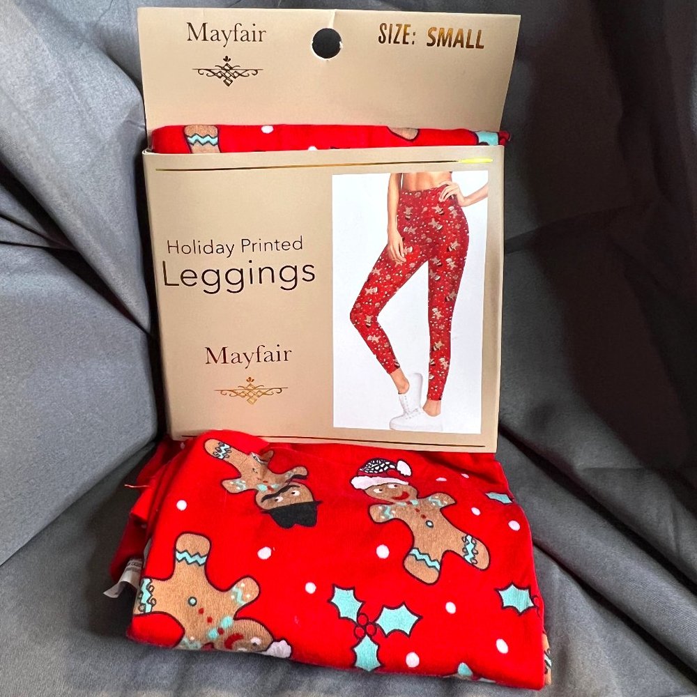 Brand New With Tags Mayfair holiday leggings. Size small.
